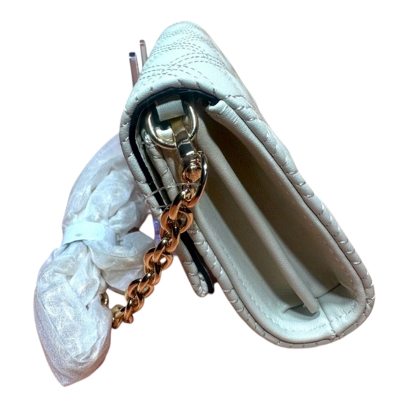 Cavalli Class Ivory Quilt Stitch Wallet Phone Crossbody Clutch Purse Handbag - Picture 9 of 10